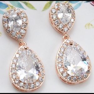 Rose gold earrings